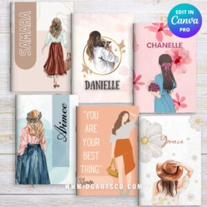 39 Notebook Cover Designs Canva Editable Template, Personal and Commercial Use – 9654