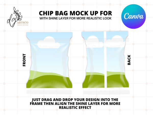 Copy of chip bag mockup canva template