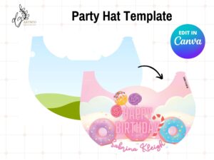Party Hat Template Drag and Drop Canva Editable Template