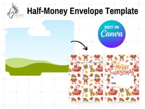 Money Envelope Template Drag and Drop Canva Editable Template