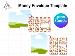 Money Envelope Template Drag and Drop Canva Editable Template